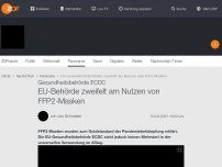 Bild zum Artikel: EU-Behörde zweifelt am Nutzen von FFP2-Masken