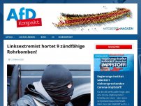 Bild zum Artikel: Linksextremist hortet 9 zündfähige Rohrbomben!