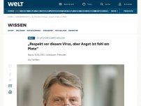 Bild zum Artikel: „Respekt vor diesem Virus, aber Angst ist fehl am Platz