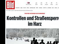 Bild zum Artikel: Winter-Wonder-Wochenende - Kontrollen und Straßensperren im Harz