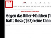 Bild zum Artikel: ROSA (62) ERMORDET - Gegen das Killer-Mädchen (15) hatte sie keine Chance