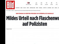 Bild zum Artikel: ERSTER OPERNPLATZ-PROZESS - Er warf Wodka-Flasche auf Polizisten