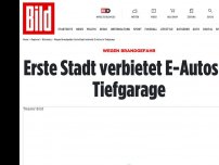 Bild zum Artikel: Wegen Brandgefahr - Erste Stadt verbietet E-Autos in Tiefgarage