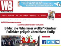 Bild zum Artikel: Bilder, die Nehammer wollte? Kärntner Polizisten prügeln alten Mann blutig