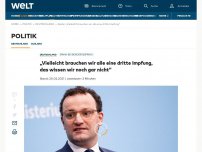 Bild zum Artikel: „Vielleicht brauchen wir alle eine dritte Impfung, das wissen wir noch gar nicht“