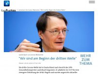 Bild zum Artikel: Lauterbach: 'Wir sind am Beginn der dritten Welle'