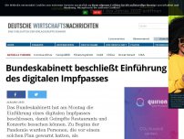 Bild zum Artikel: Bundeskabinett beschließt Einführung des digitalen Impfpasses