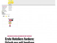 Bild zum Artikel: Erste Hoteliers fordern: Urlaub nur mit Impfung