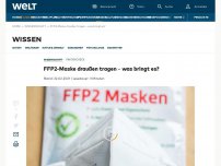 Bild zum Artikel: FFP2-Maske draußen tragen – was bringt es?