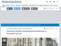 Bild zum Artikel: Nach der Überfüllung am Wochenende: Das hat es mit dem Verweilverbot am Rheinufer in Düsseldorf auf sich