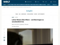 Bild zum Artikel: Lehrer lästern über Eltern – und übertragen es versehentlich live