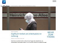 Bild zum Artikel: EuGH-Gutschten: Kopftuch-Verbot am Arbeitsplatz ist zulässig