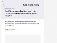 Bild zum Artikel: DER ANDERE BLICK - Das Märchen vom Rechtsrutsch - wie politische Prüderie das Meinungsklima vergiftet