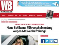 Bild zum Artikel: Neue Schikane: Führerscheinentzug wegen Maskenbefreiung?