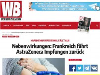 Bild zum Artikel: Nebenwirkungen: Frankreich fährt AstraZeneca Impfungen zurück