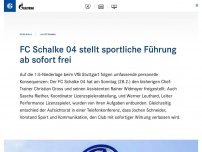 Bild zum Artikel: FC Schalke 04 stellt sportliche Führung ab sofort frei
