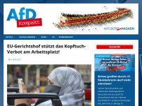 Bild zum Artikel: EU-Gerichtshof stützt das Kopftuch-Verbot am Arbeitsplatz!