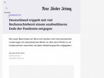 Bild zum Artikel: KOMMENTAR - Sackgasse statt Ausweg: die deutsche Corona-Politik bleibt in ihren eigenen Widersprüchen gefangen