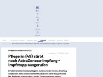 Bild zum Artikel: Pflegerin (49) stirbt nach AstraZeneca-Impfung, 30-Jährige im Spital