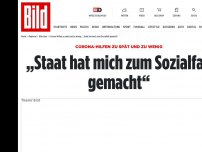 Bild zum Artikel: Corona-Hilfen zu spät und zu wenig - „Staat hat mich zum Sozialfall gemacht“