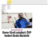 Bild zum Artikel: Demo-Streit eskaliert: ÖVP fordert Kickls Rücktritt