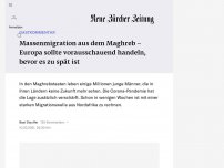 Bild zum Artikel: GASTKOMMENTAR - Massenmigration aus dem Maghreb – Europa sollte vorausschauend handeln, bevor es zu spät ist