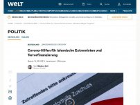 Bild zum Artikel: Corona-Hilfen für islamische Extremisten und Terrorfinanzierung