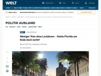 Bild zum Artikel: Weniger Tote ohne Lockdown – Hatte Florida am Ende doch recht?