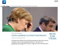 Bild zum Artikel: Bund und Länder beschließen harten Lockdown zu Ostern