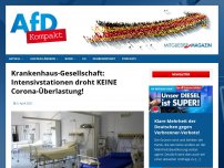 Bild zum Artikel: Krankenhaus-Gesellschaft: Intensivstationen droht KEINE Corona-Überlastung!