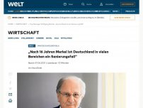 Bild zum Artikel: „Nach 16 Jahren Merkel ist Deutschland in vielen Bereichen ein Sanierungsfall“