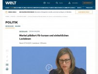 Bild zum Artikel: Merkel plädiert für kurzen und einheitlichen Lockdown