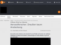 Bild zum Artikel: Aerosolforscher: Draußen kaum Ansteckung