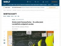 Bild zum Artikel: Schule statt Sommerferien – So sollen jetzt Lerndefizite ausgeholt werden