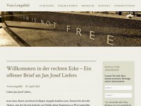 Bild zum Artikel: Willkommen in der rechten Ecke – Ein offener Brief an Jan Josef Liefers
