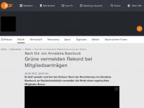 Bild zum Artikel: Grüne vermelden Rekord bei Mitgliedsanträgen