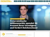 Bild zum Artikel: Millionen-Erbin Marlene Engelhorn spendet 90 Prozent ihres Erbes und fordert Reichensteuerun