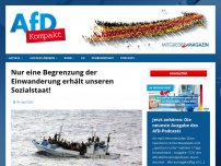 Bild zum Artikel: Nur eine Begrenzung der Einwanderung erhält unseren Sozialstaat!