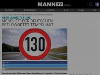 Bild zum Artikel: Neue Umweltstudie: Mehrheit der Deutschen befürwortet Tempolimit