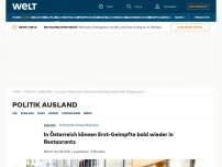 Bild zum Artikel: In Österreich können Erst-Geimpfte bald wieder in Restaurants