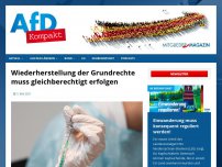 Bild zum Artikel: Wiederherstellung der Grundrechte muss gleichberechtigt erfolgen