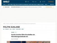 Bild zum Artikel: South Carolina führt Erschießen als Hinrichtungsmethode ein