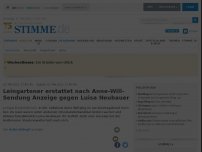 Bild zum Artikel: Leingartener erstattet nach Anne-Will-Sendung Anzeige gegen Luisa Neubauer