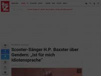 Bild zum Artikel: H.P. Baxxter über Gendern: „Ist für mich Idiotensprache“