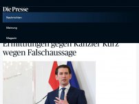 Bild zum Artikel: Ermittlungen gegen Kanzler Kurz wegen Falschaussage