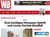 Bild zum Artikel: Ärzte bestätigen: Hirnwasser-Austritt nach Corona-Test kein Einzellfall