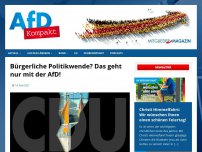 Bild zum Artikel: Bürgerliche Politikwende? Das geht nur mit der AfD!