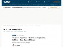 Bild zum Artikel: Tausende Migranten schwimmen in spanische Exklave – dann rückt Militär an