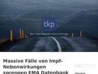 Bild zum Artikel: Massive Fälle von Impf-Nebenwirkungen sprengen EMA Datenbank