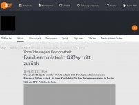 Bild zum Artikel: Familienministerin Giffey tritt zurück